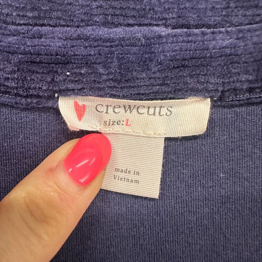 Crewcuts‎ Shirt Dress Girls L Navy Blue Collard Pockets Preppy School Uniform